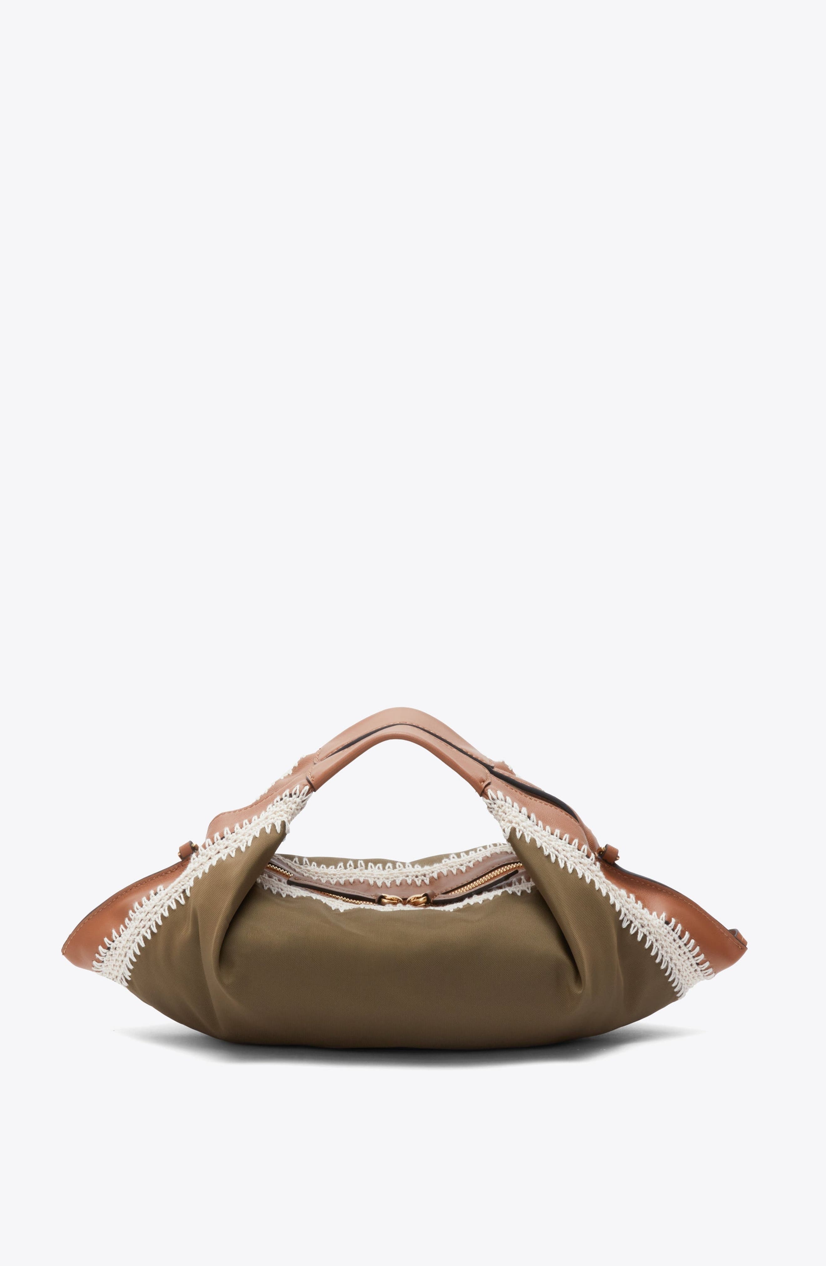 3.1 Phillip Lim Luna Contrast Stitch Nylon Mini Bag, Alternate, color, Mushroom