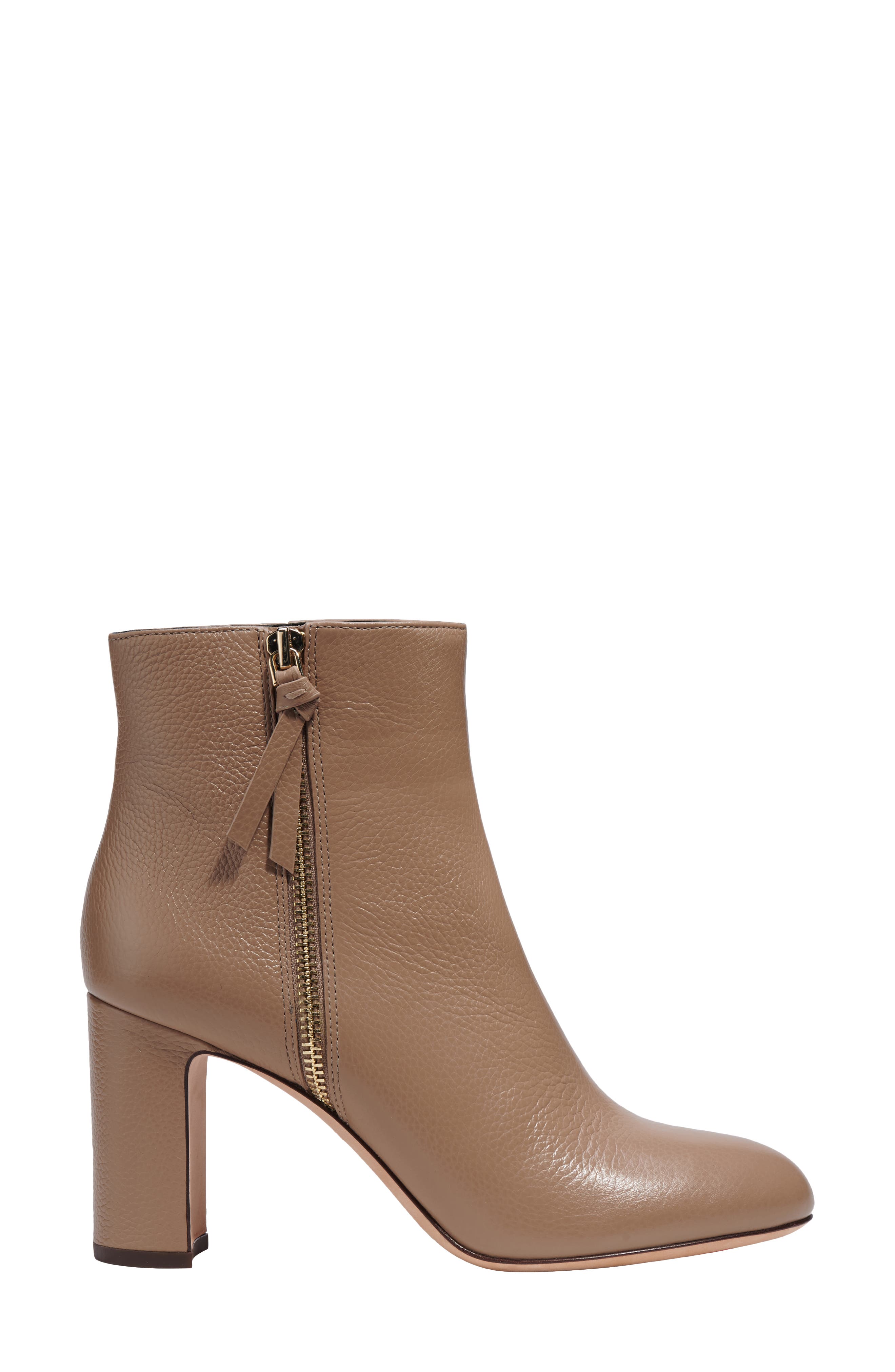 knott zip bootie, Alternate, color, RUSTIC BROWN