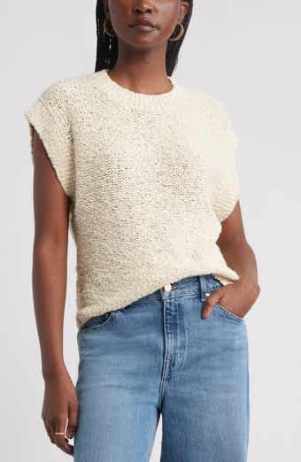 Treasure & Bond Slub Cotton Cap Sleeve Sweater