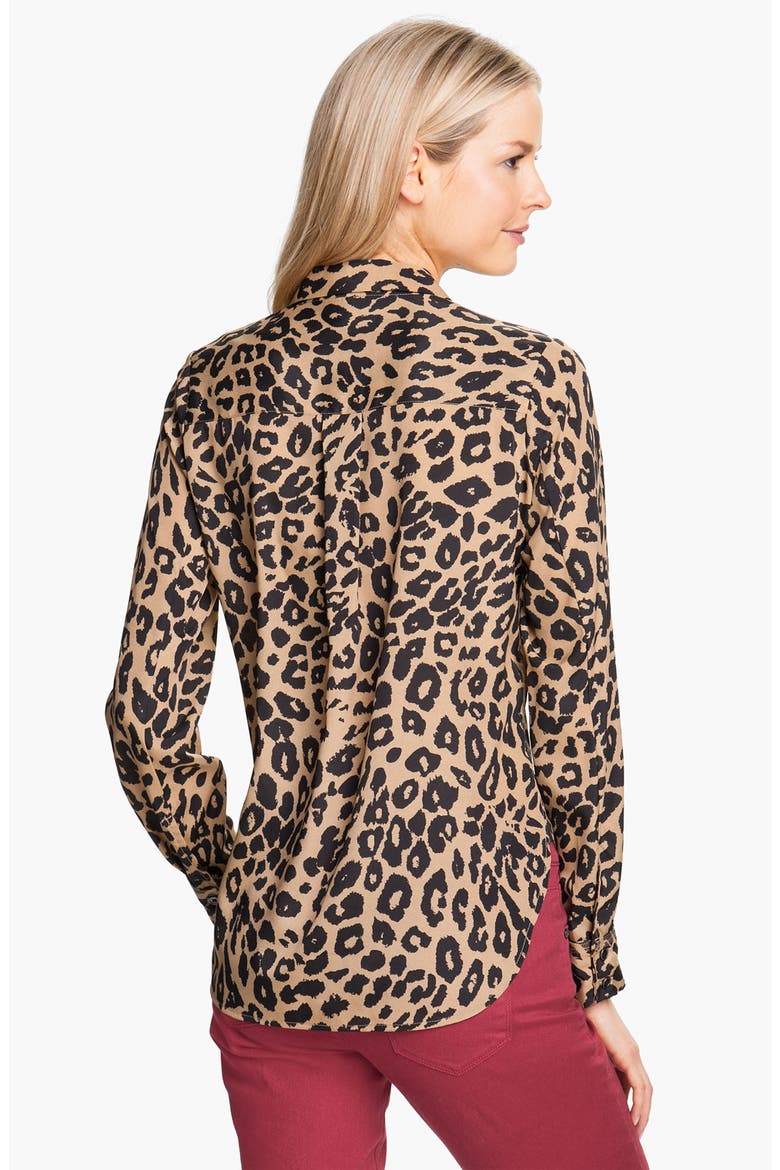 'Alexis' Leopard Print Shirt, Alternate, color, CAMEL LEOPARD