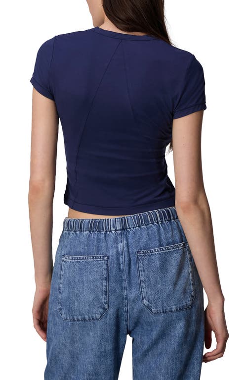 Rag & Bone Luca Slim Short-sleeve Baby Tee In Deep Navy