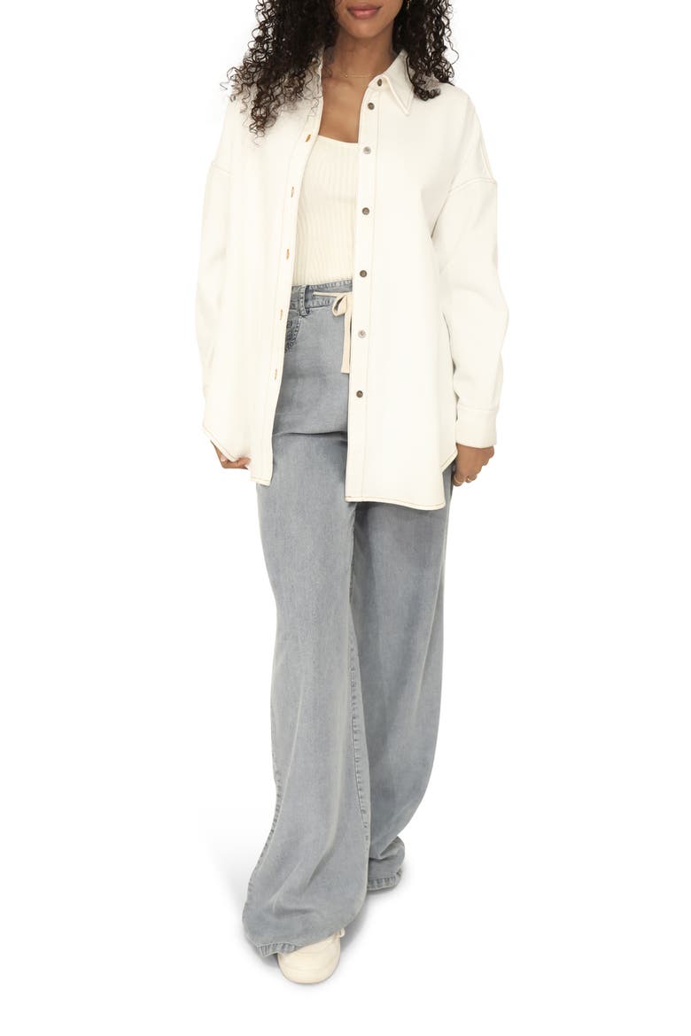 Into Him Oversized Denim Shirt, Main, color, Off White