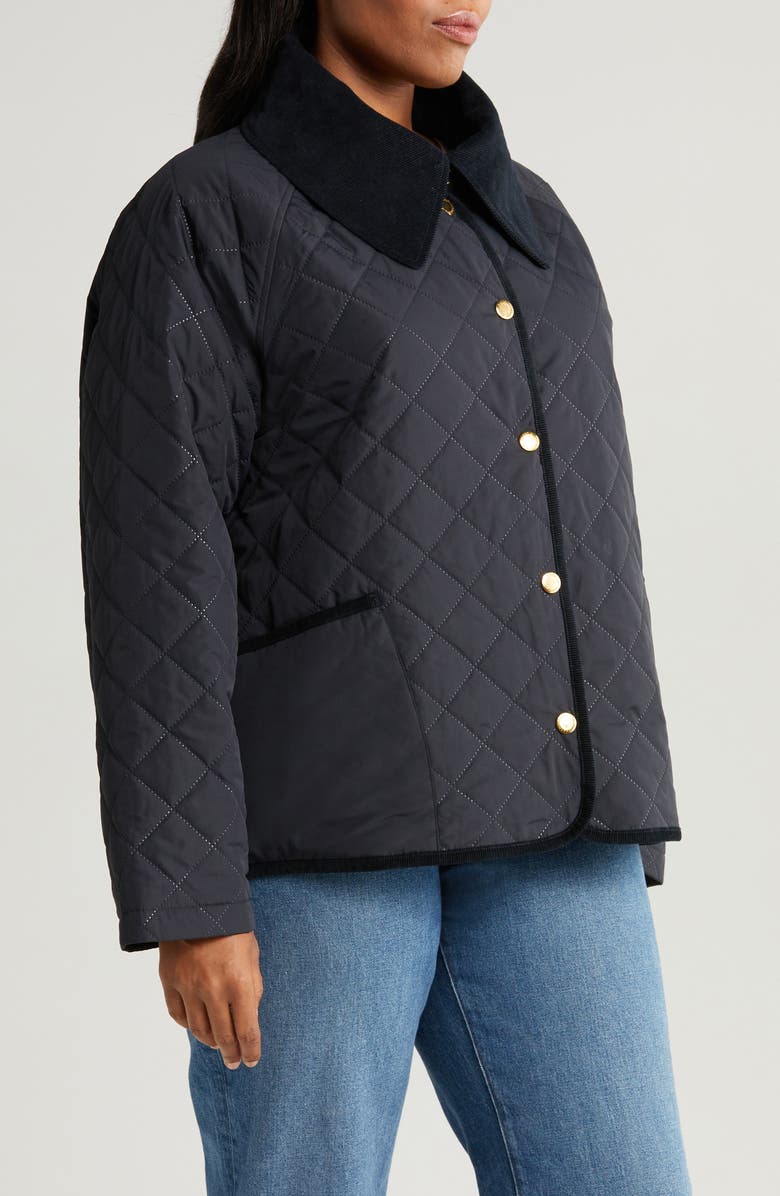 Barbour Gosford Velvet Collar Quilted Jacket, Alternate, color, 