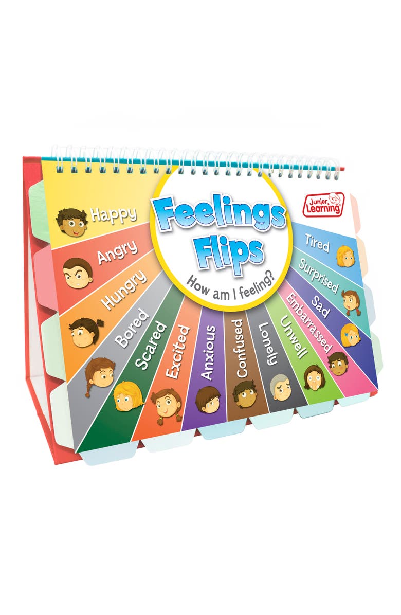 Junior Learning Flip Chart Feelings Flash Cards, Main, color, Multicolored
