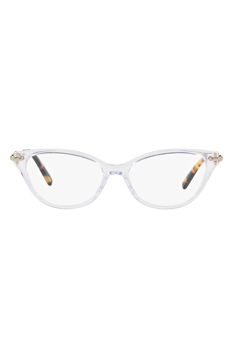 Tiffany & Co. 54mm Cat Eye Optical Glasses, Main, color, Crystal