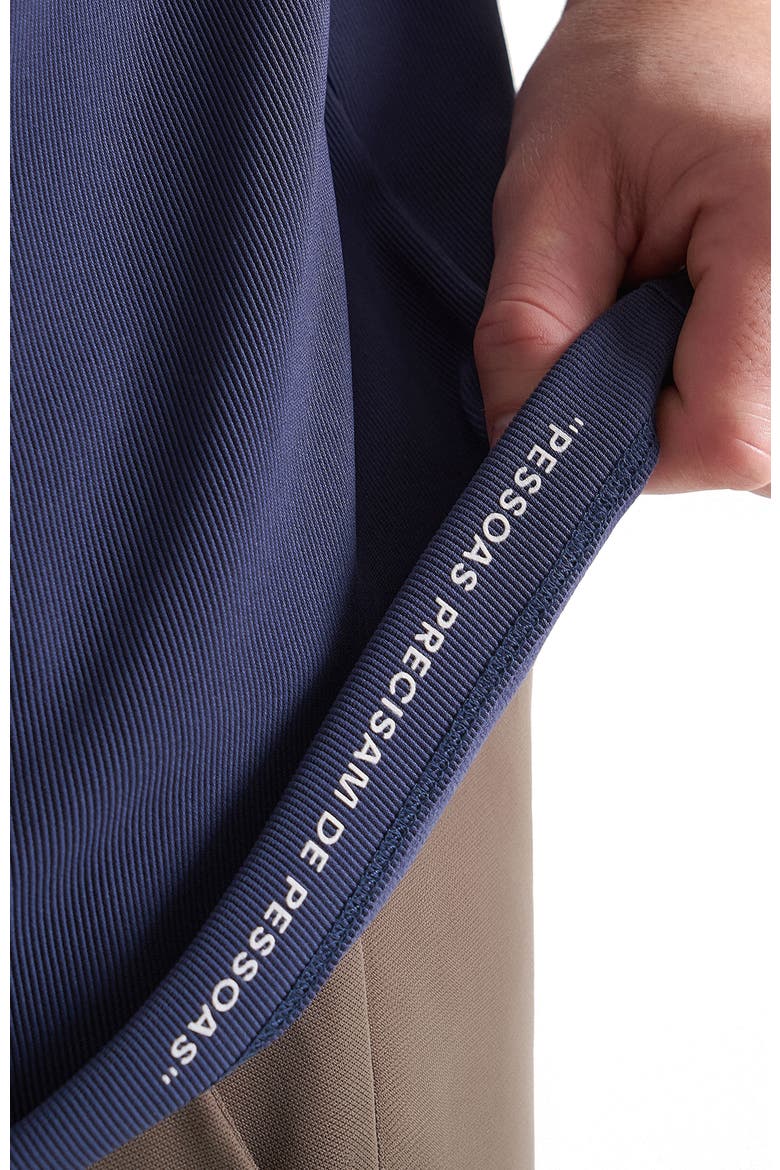 High Neck Tech T-Shirt with UV Protection, Alternate, color, Navy
