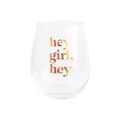 Jollity & Co "hey Girl, Hey" Wine Glass In Assorted Pre-pack