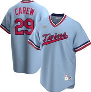 Nike Men's Nike Rod Carew Light Blue Minnesota Twins Road Cooperstown Collection Player Jersey