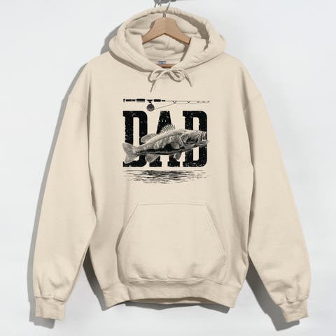 Dad Fishing Distressed Hoodie