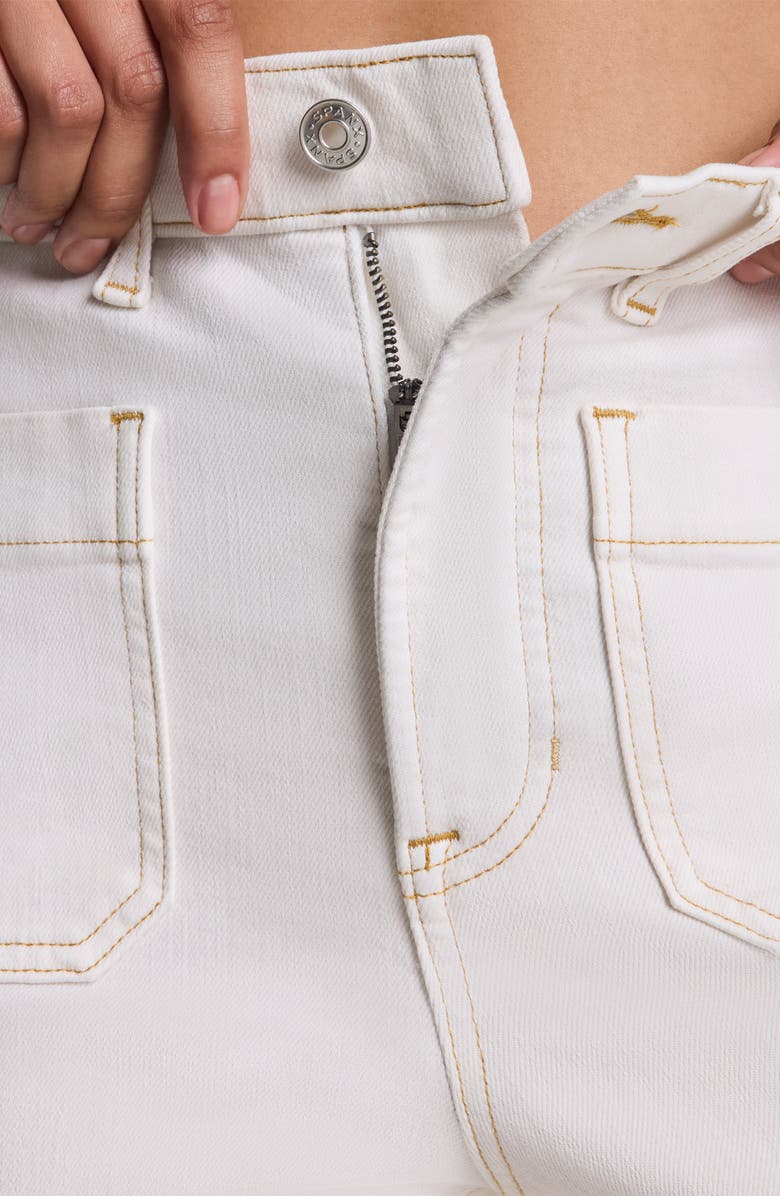 SPANX<sup>®</sup> SPANXshape<sup>™</sup> Authentic 360 Patch Pocket Crop Wide Leg Jeans, Alternate, color, Alabaster