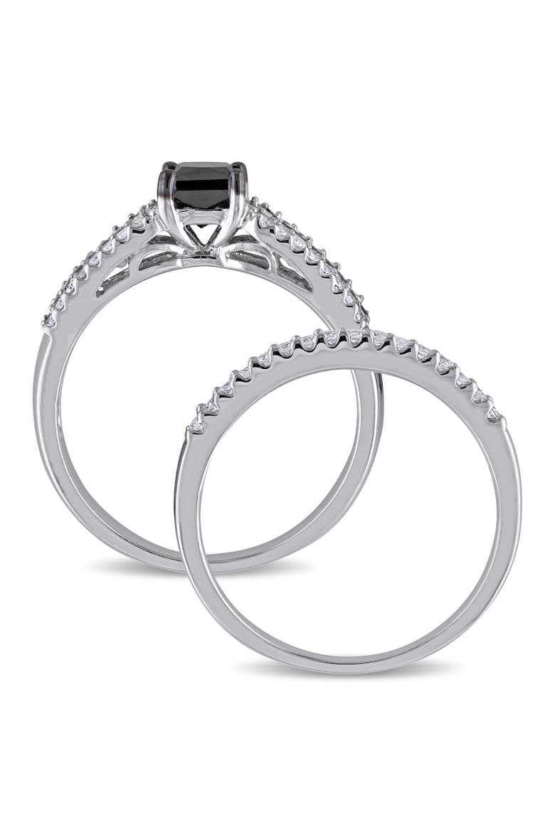 Black & White Diamond Bridal Ring Set, Alternate, color, Diamond