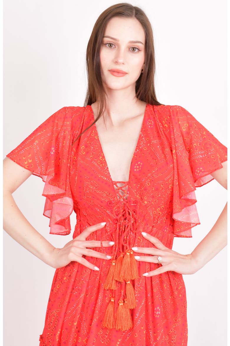 Lanna Tiered Maxi Dress, Alternate, color, Red