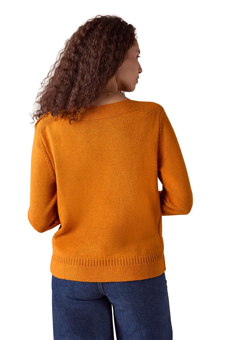 Button Detail Gansey Sweater, Alternate, color, Golden Yellow