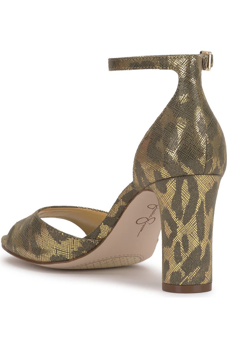Jessica Simpson Luxcilla Block Heel Sandal, Alternate, color, Golden