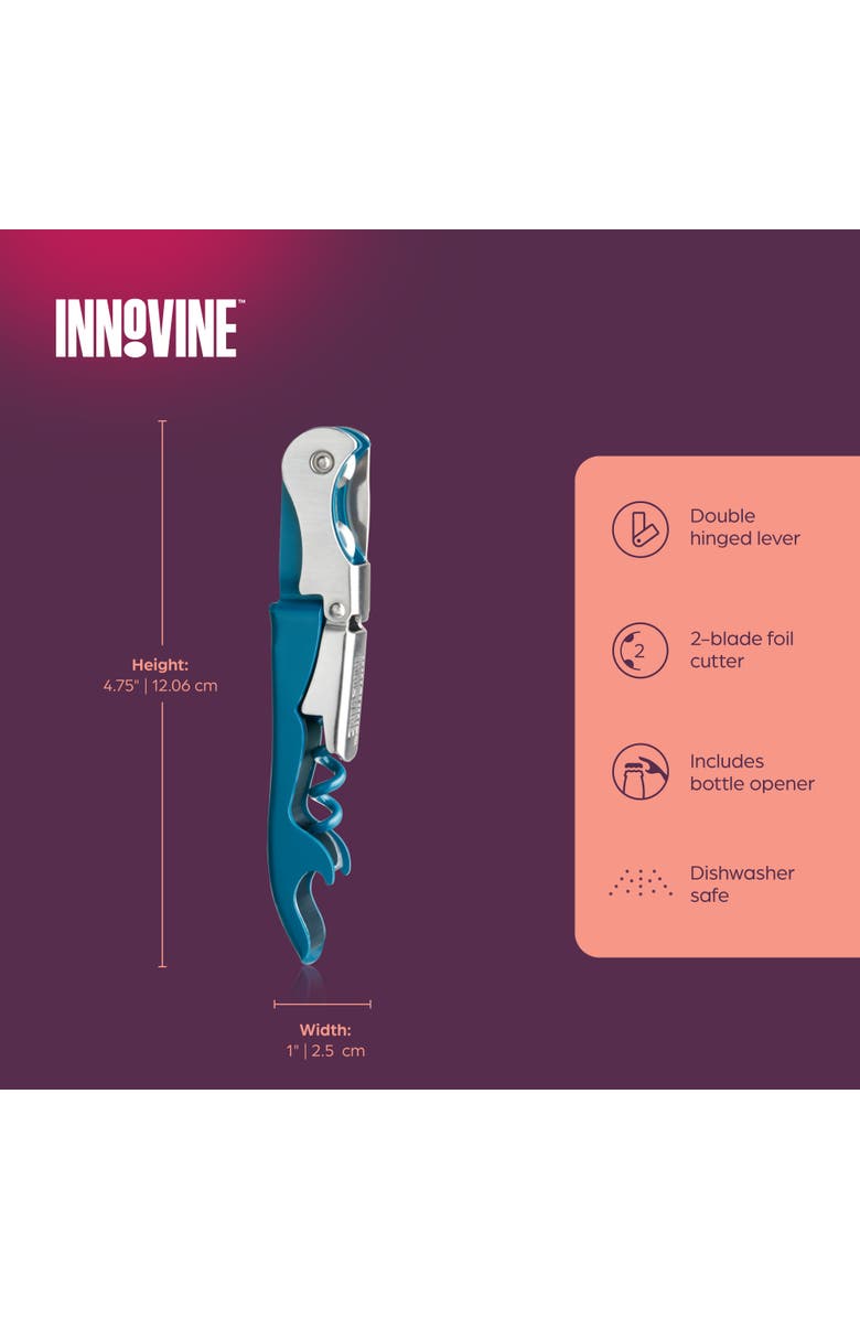 Innovine Double Hinge Corkscrew, Alternate, color, Deep Teal