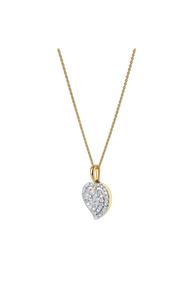 Maeve Diamond Pave Heart Pendant in 14K Gold, Alternate, color, 14K Yellow Gold