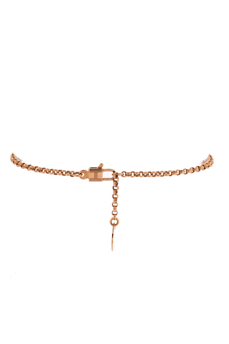 Kelly Clochette Chain Bracelet 18K Rose Gold with Pave Diamonds Small, Alternate, color, Rose Gold