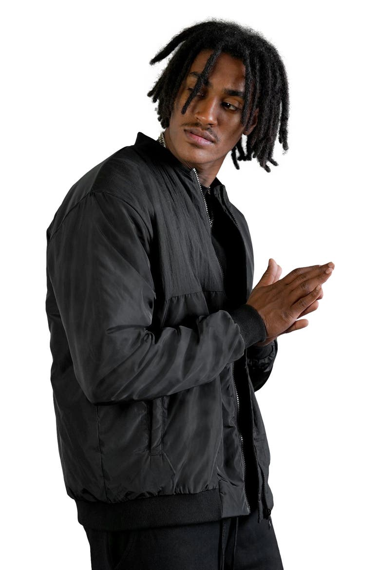 Bold Nylon Jacket, Alternate, color, Black