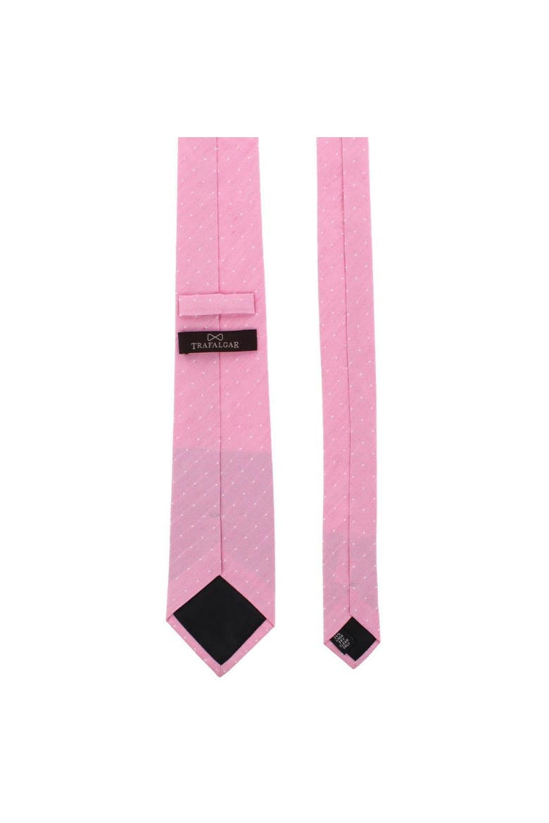 Churchill Chambray Polka Dot Linen Blend Necktie, Alternate, color, Light Pink with Polka Dots