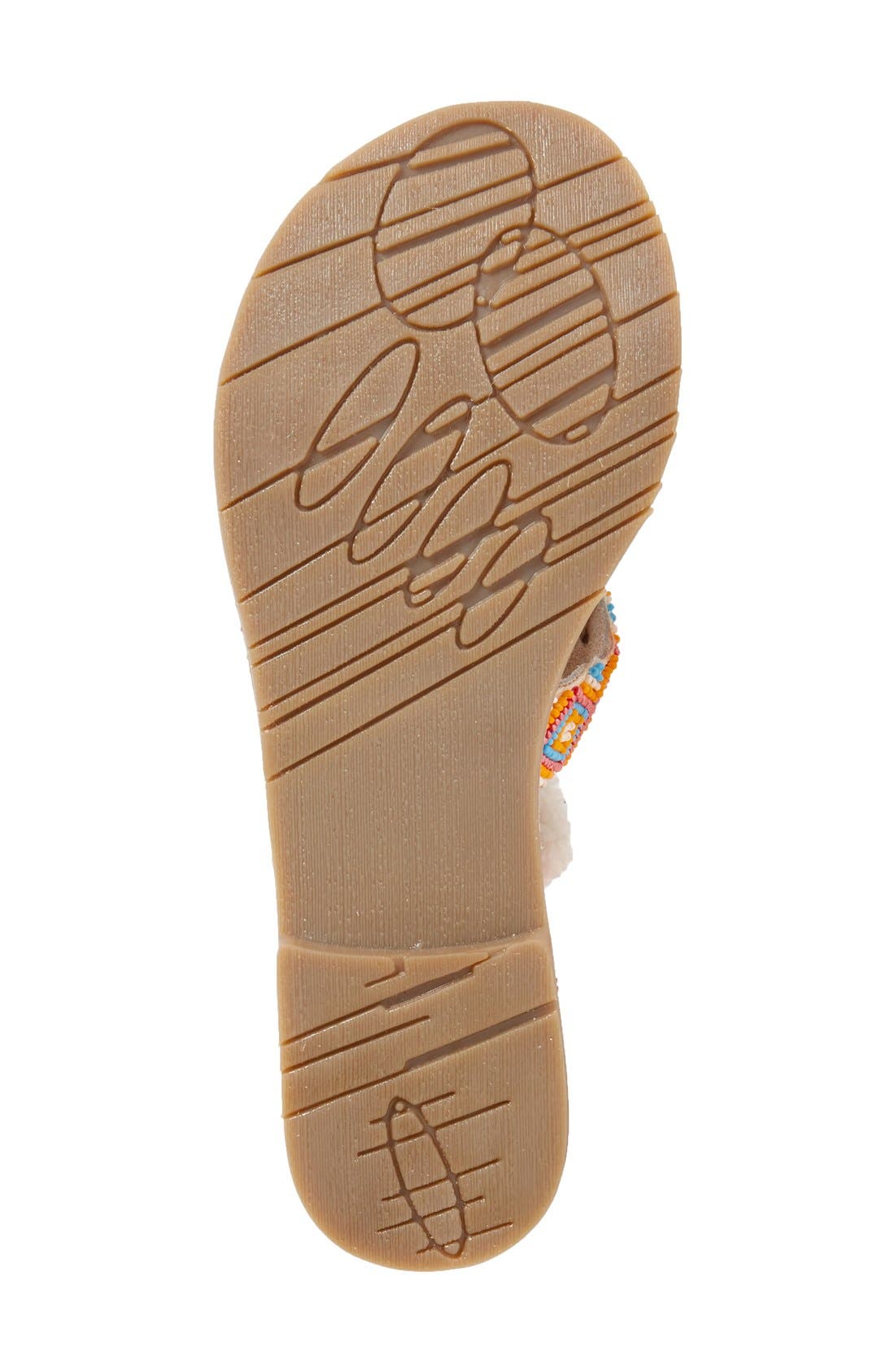 'Posh' Embellished Lace-Up Sandal, Alternate, color, BUFF LEATHER