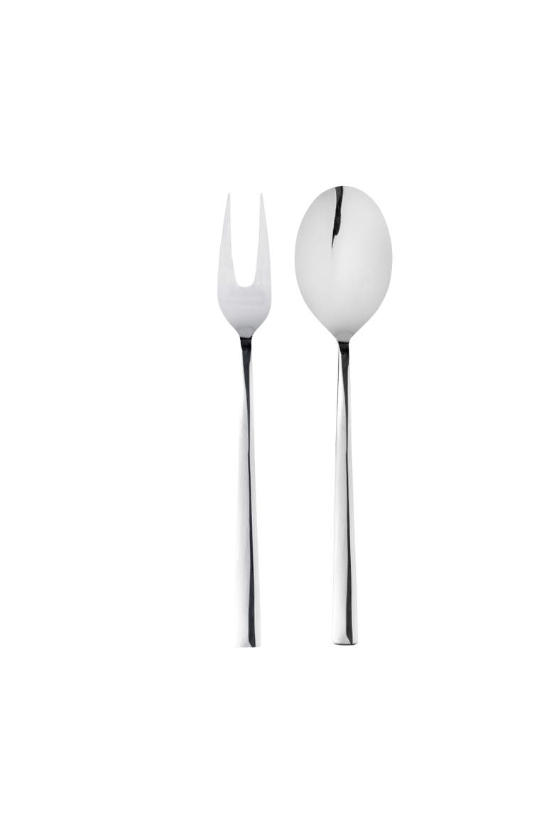 Atena Serving Set - 2 Pieces, Alternate, color, Silver