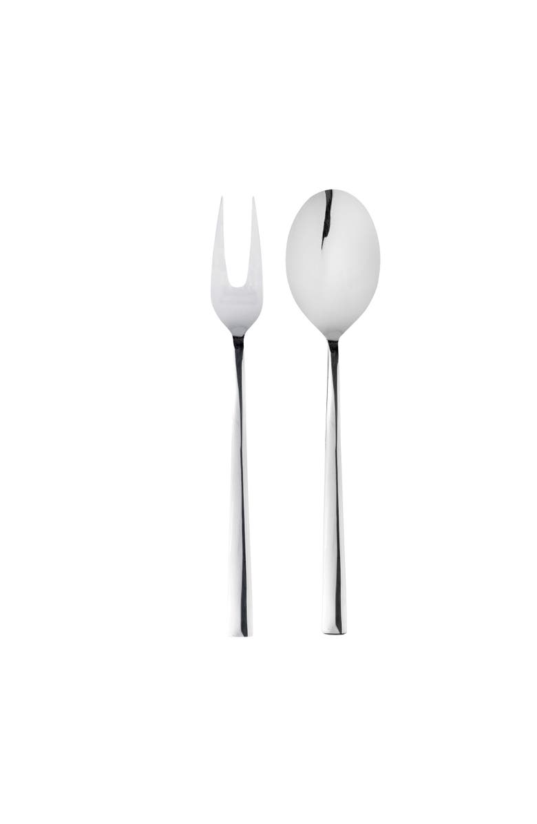 Mepra Atena Serving Set - 2 Pieces, Alternate, color, Silver