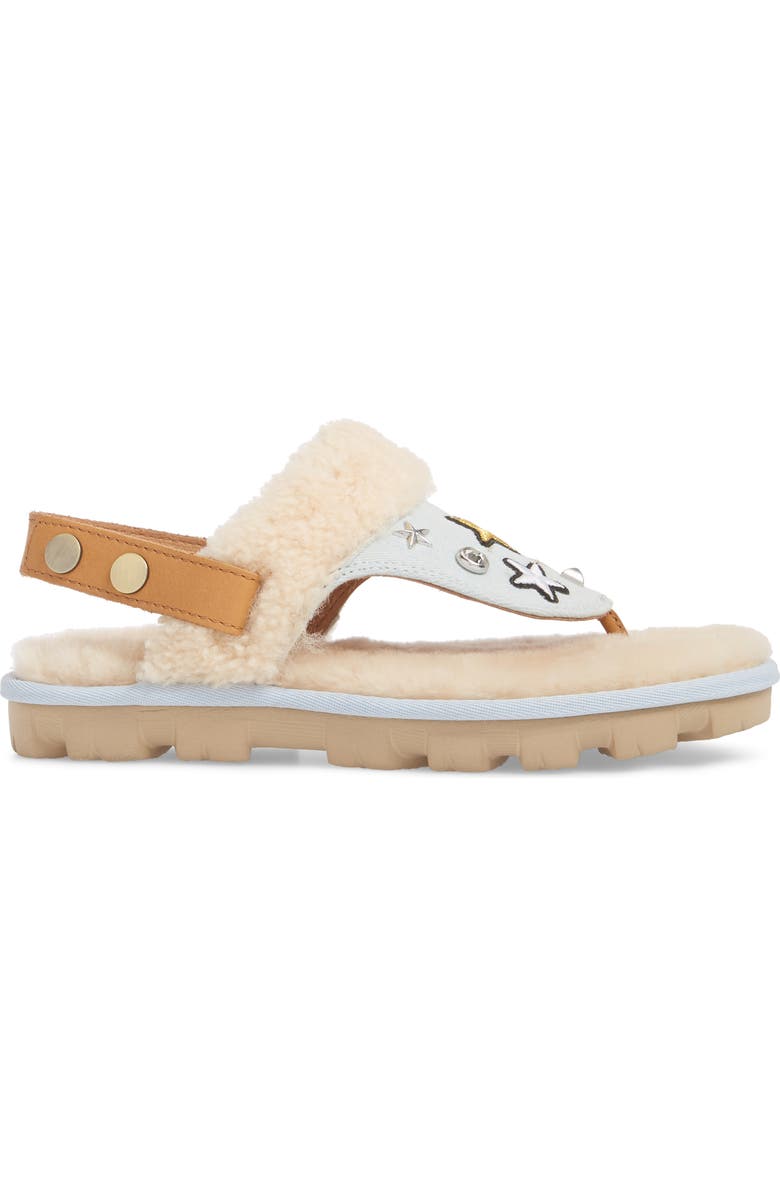 UGG<sup>®</sup> Patch It Slingback Sandal with Genuine Shearling Trim, Alternate, color,