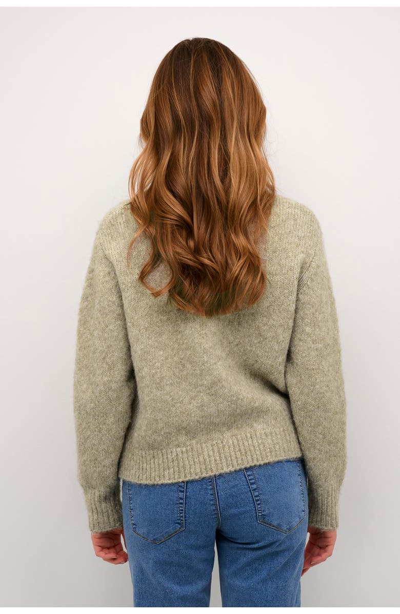 Kaffe KAtrina Rollneck Long Sleeve Pullover, Alternate, color, Feather Gray Melange