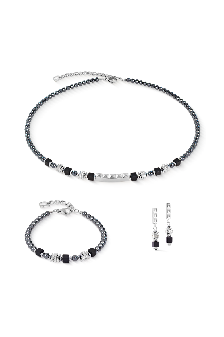 Beads & Pearls Spike Bracelet, Alternate, color, Grey-Silver
