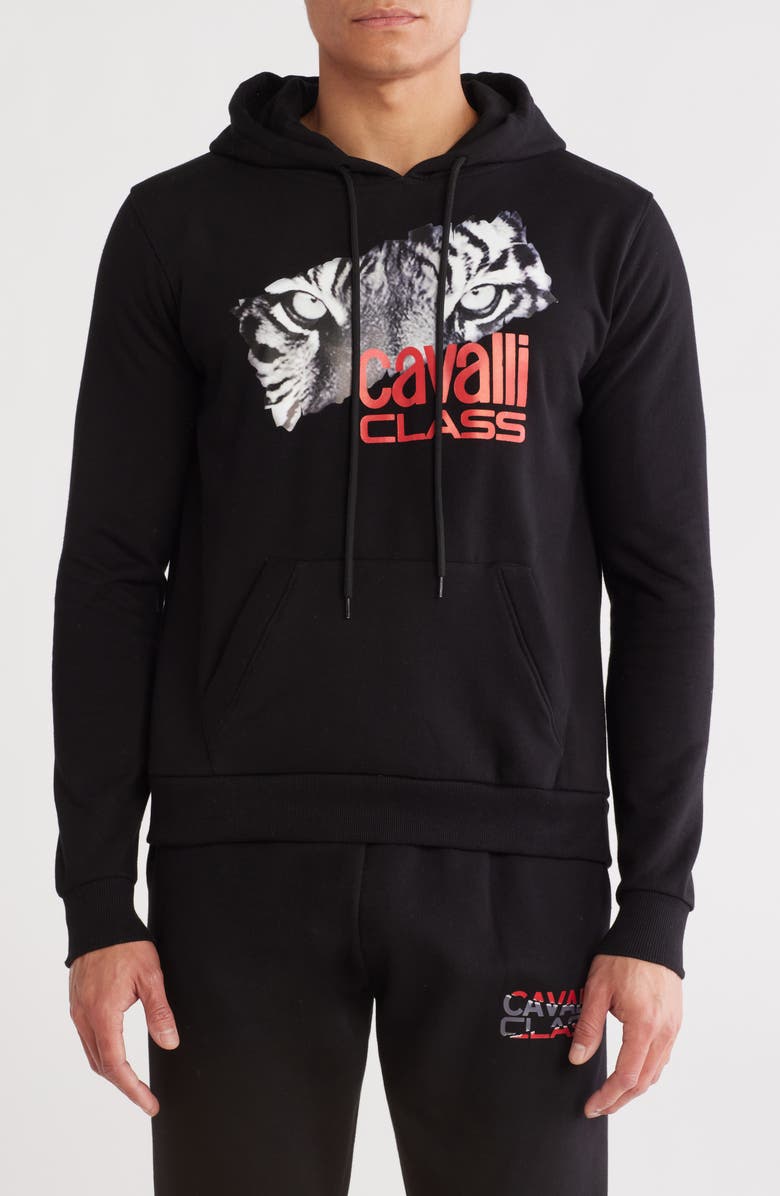 Cavalli Class Logo Graphic Hoodie, Main, color, 