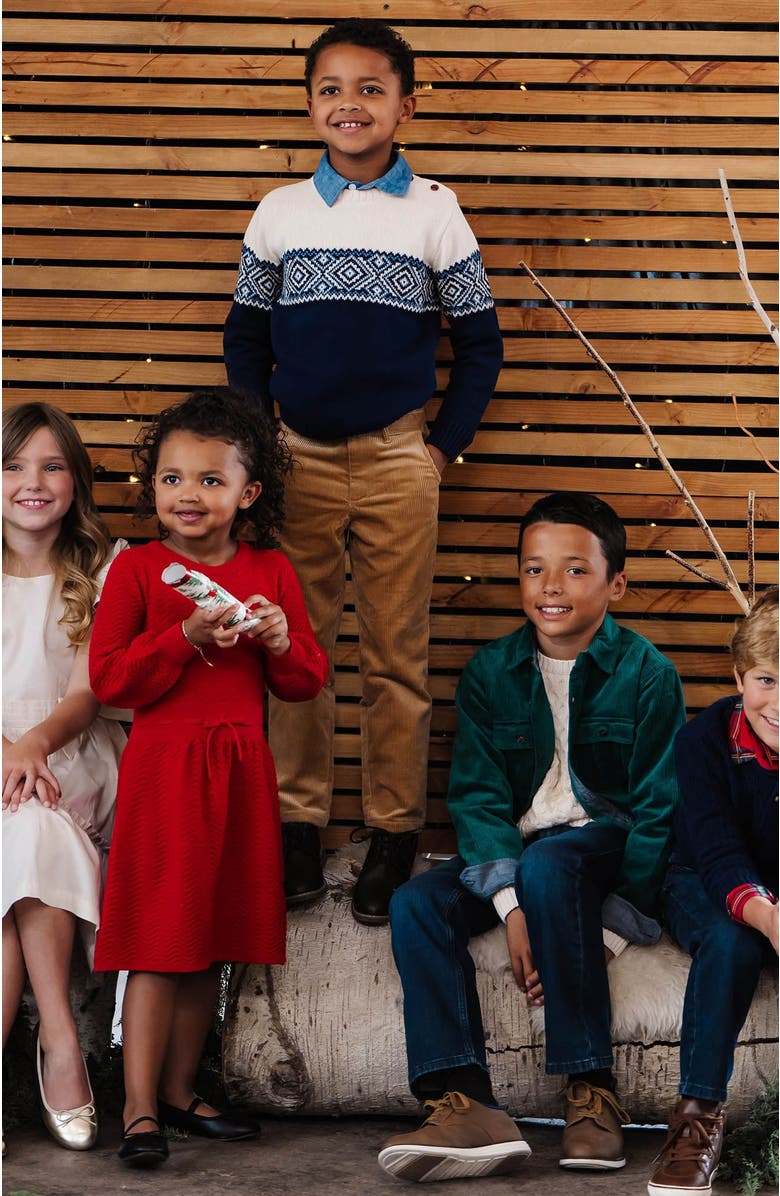 Hope & Henry Girls' Organic Balloon Sleeve Sweater Dress, Kids, Alternate, color, 