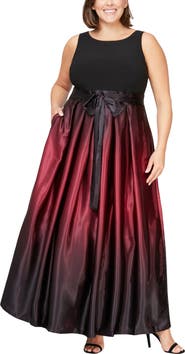 SL FASHIONS Ombrè Satin Gown
