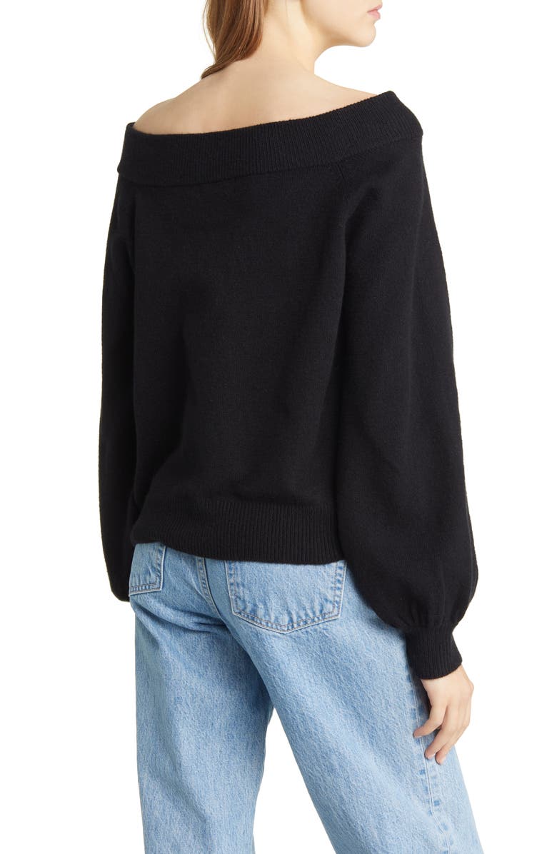 Treasure & Bond Off the Shoulder Cotton Blend Sweater, Alternate, color, 