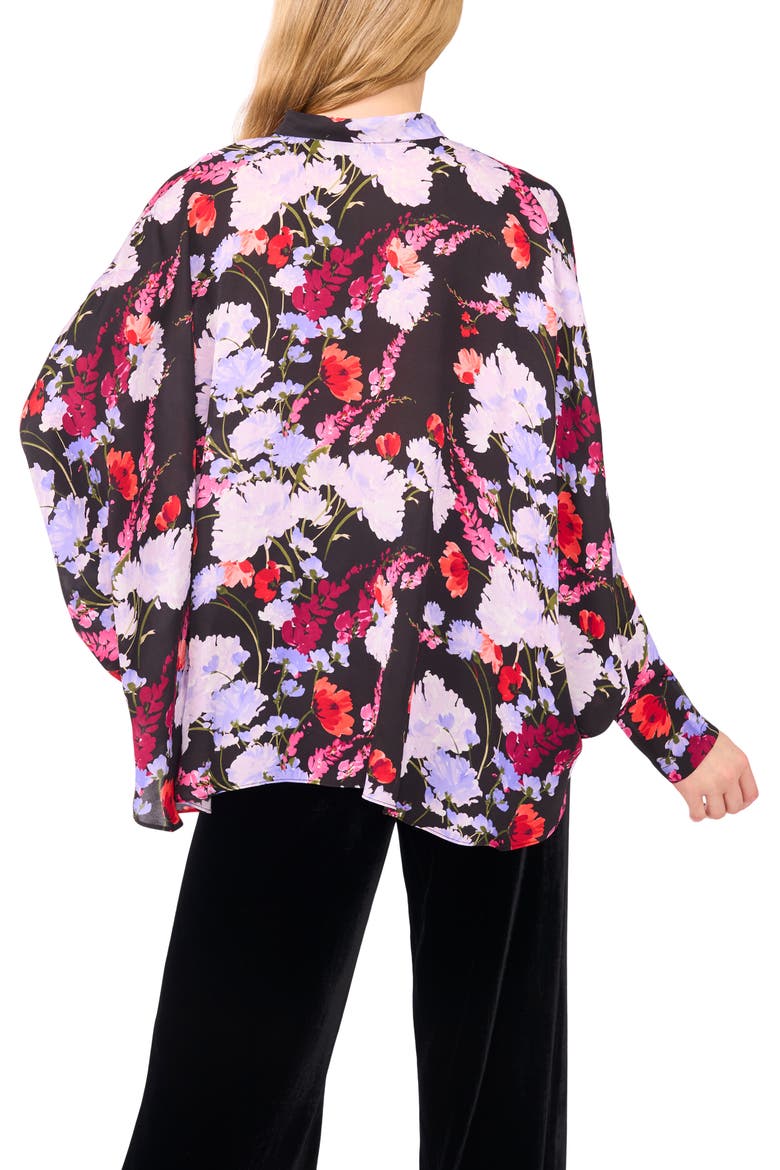 Alicia Floral Dolman Sleeve Top, Alternate, color, RICH BLACK