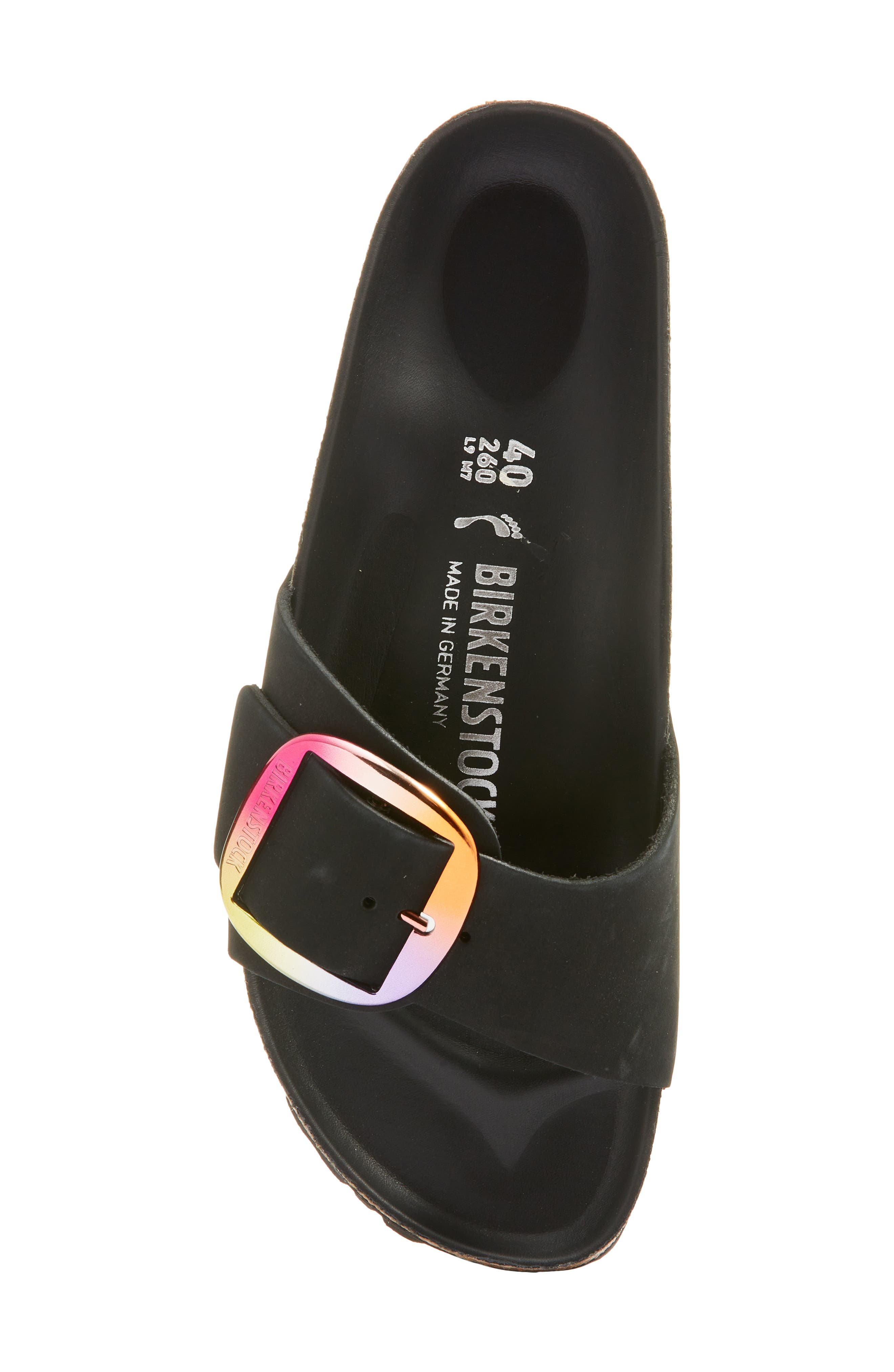 Birkenstock Madrid Iridescent Big Buckle Slide Sandal, Alternate, color, 