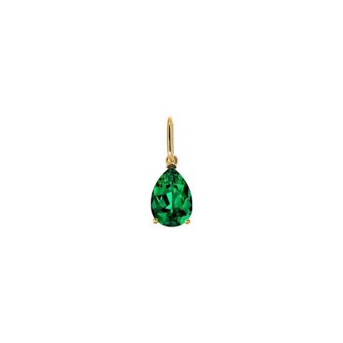 Colored CZ Pear Charm