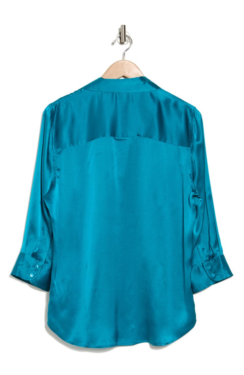 L'AGENCE Dani Silk Blouse, Alternate, color, 