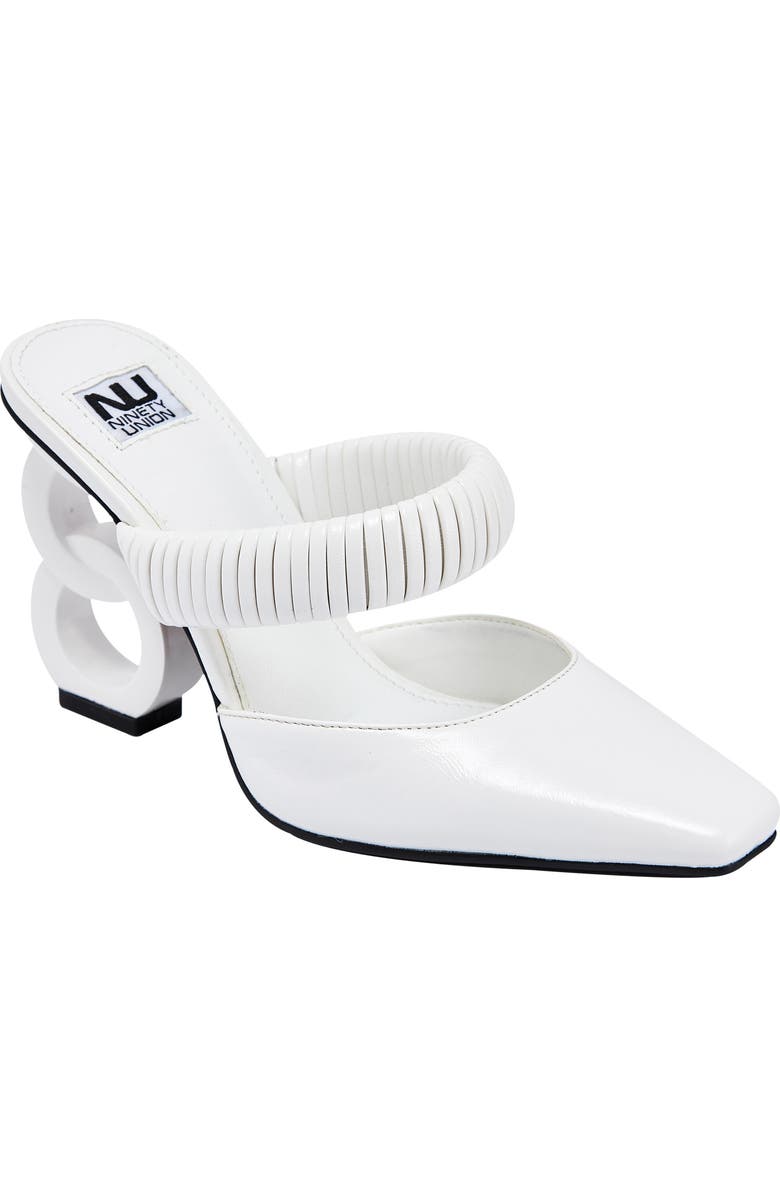 NINETY UNION Luna Mule Pump, Main, color, White