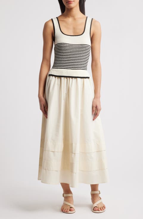 Sleeveless Stripe Maxi Sundress