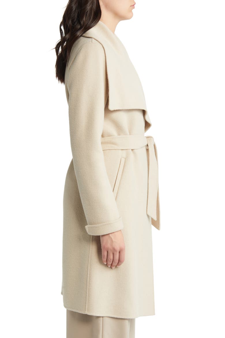 Belted Wool Blend Wrap Coat, Alternate, color, HUSH