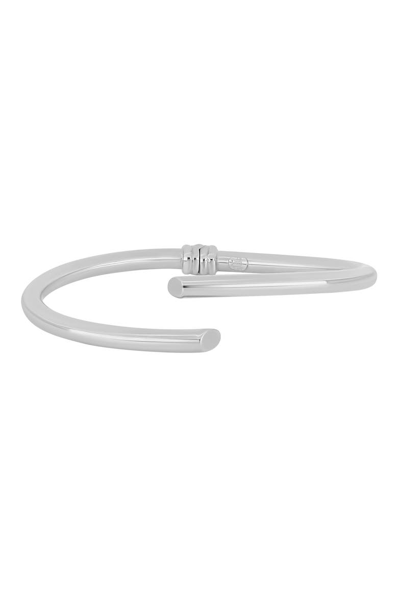 14K Gold Bypass Bangle Bracelet, Main, color, 14K WHITE GOLD