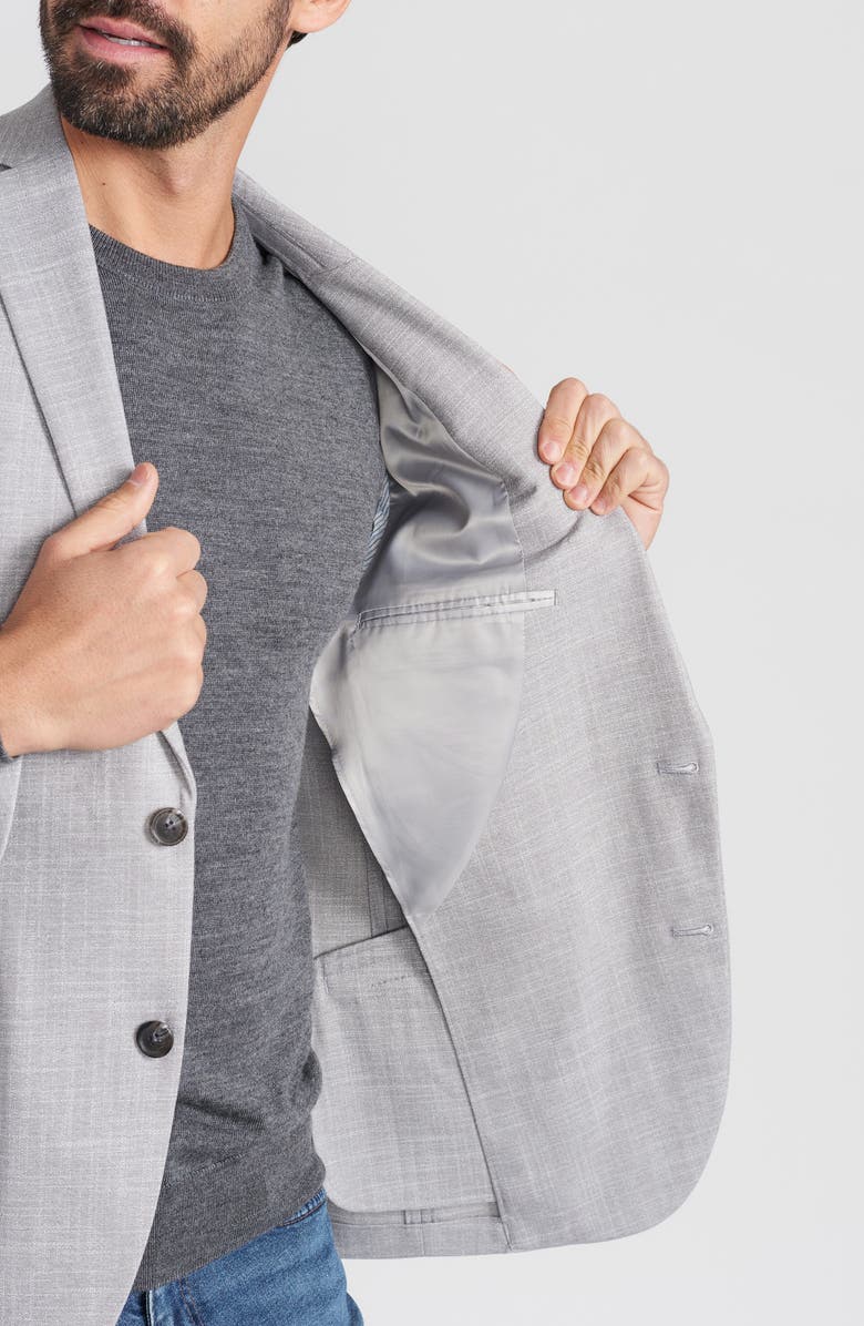 SAVILE ROW CO Grey Textured Notch Lapel Sport Coat, Alternate, color, Grey
