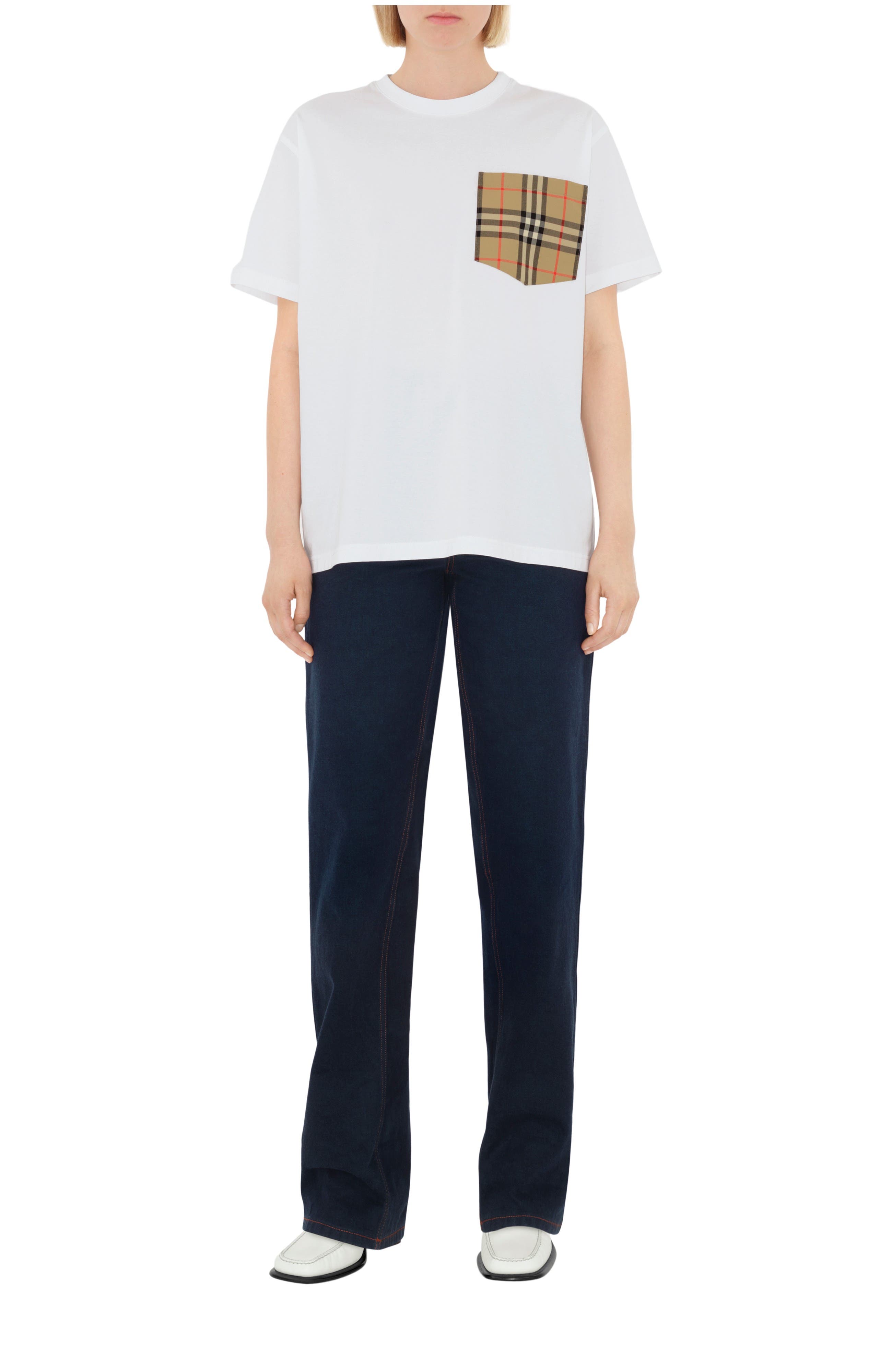 Check Pocket Cotton T-shirt - image 3