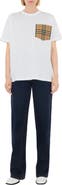 Burberry Check Pocket Cotton T-shirt