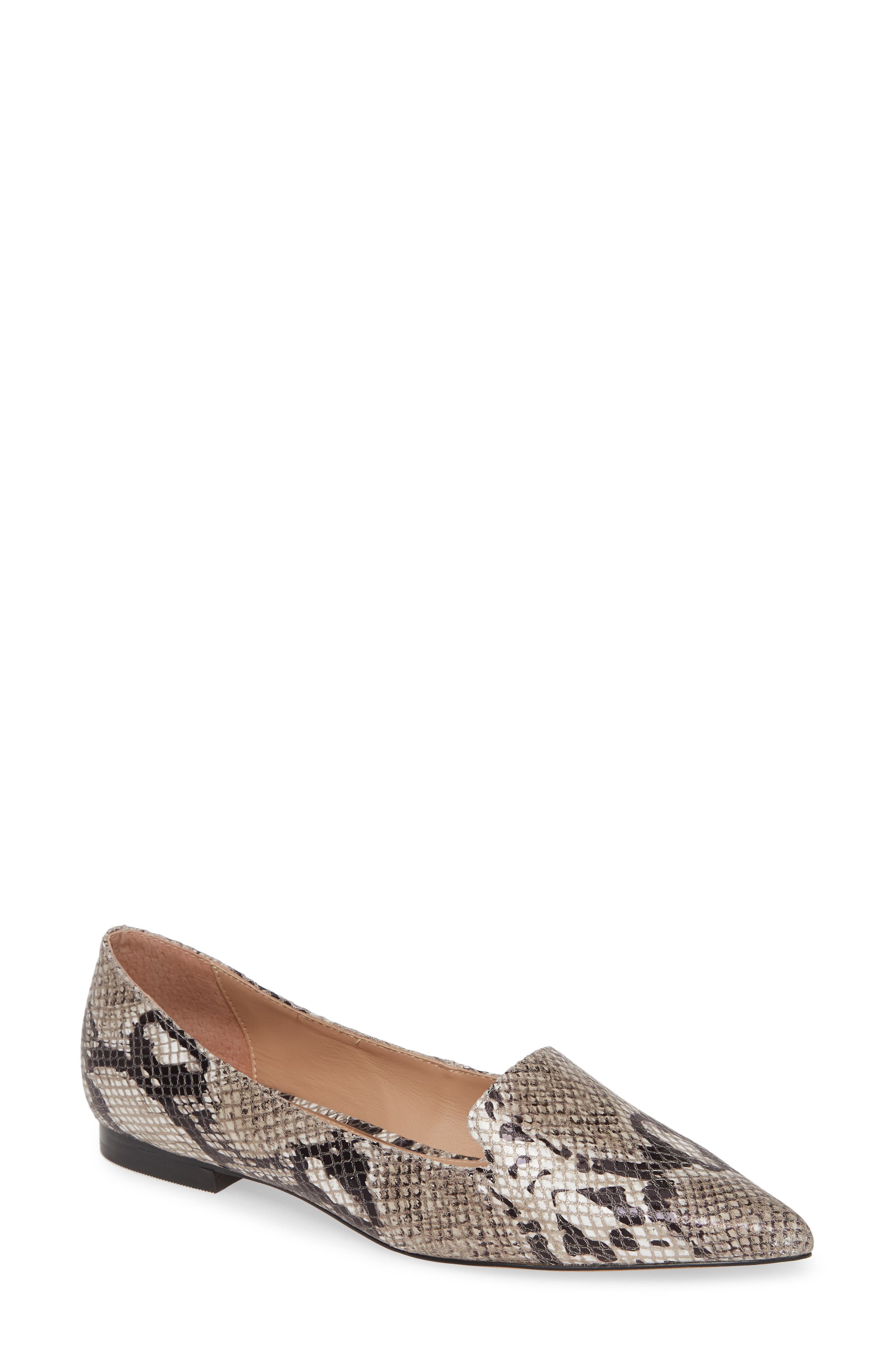 Portia Loafer, Main, color, WHITE/ BLACK/ TAUPE LEATHER