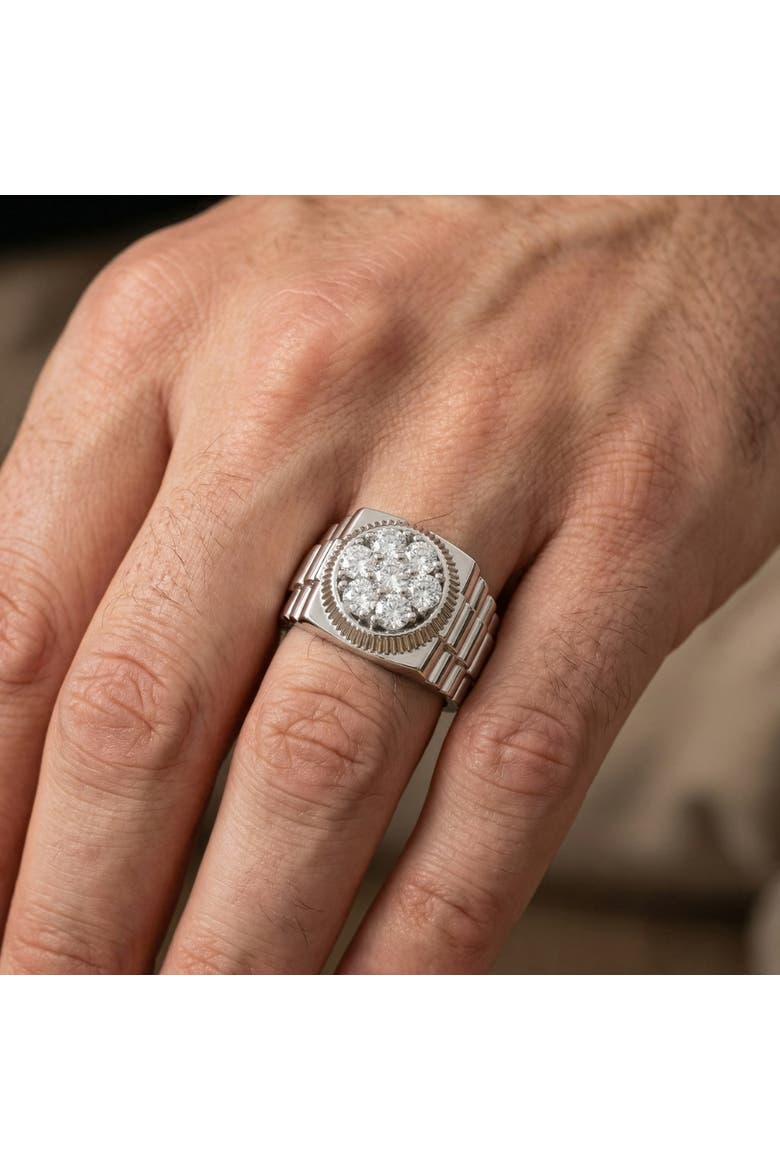 Men's 3/4Ct Diamond Anniversary Wedding Ring 14k Gold Lab Grown, Alternate, color, 14k White Gold