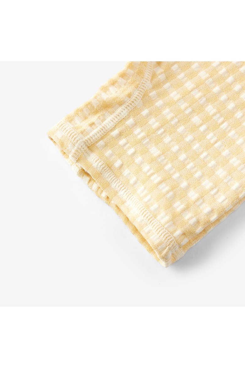 Zipper Shortall Swimsuit, Alternate, color, Yellow Gingham 
