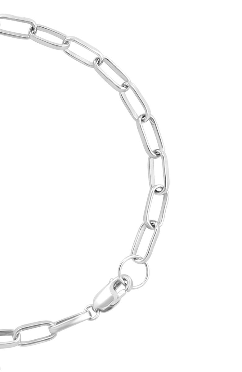 EFFY Sterling Silver Pavé Diamond Lock Charm Bracelet - 0.14ct., Alternate, color, Silver