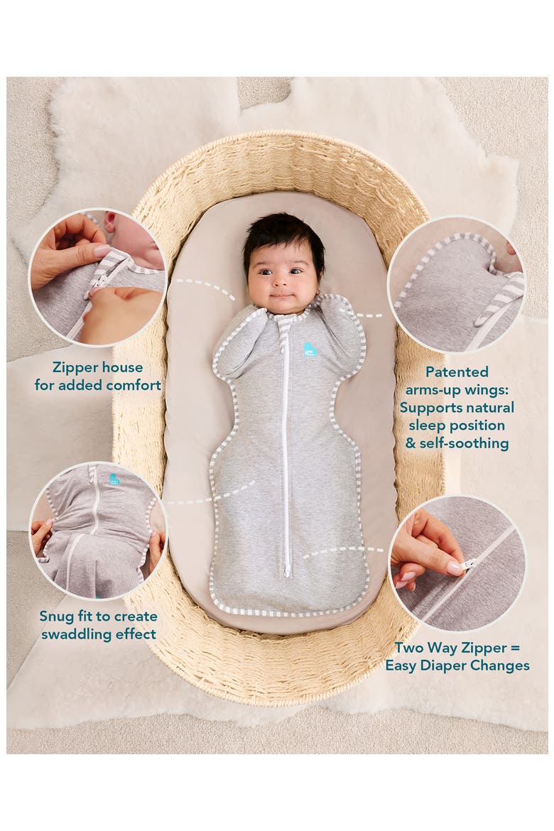 Swaddle Up™ 2.5 TOG Quilted Dream Stretch Cotton Swaddle, Alternate, color, WHITE
