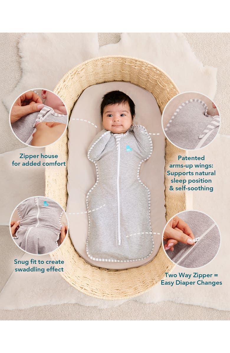 LOVE TO DREAM Swaddle Up<sup
™</sup
 2.5 TOG Quilted Dream Stretch Cotton Swaddle, Alternate, color, White